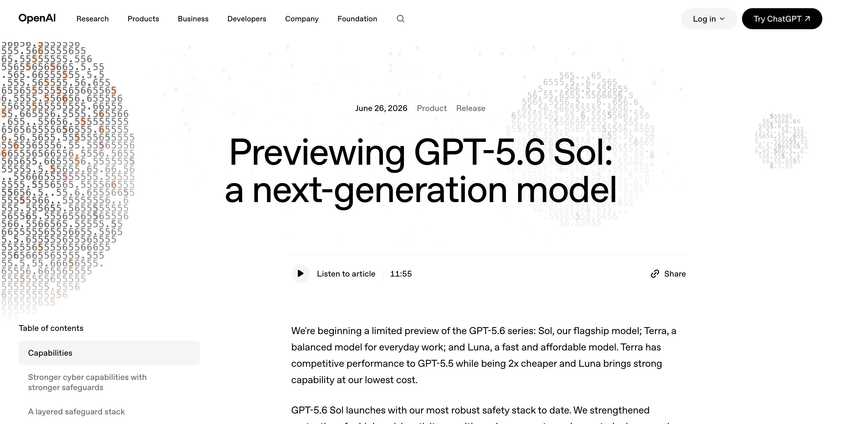 GPT-5.6 – OpenAI 推出的最新一代大语言模型系列封面图