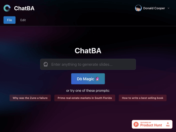 ChatBA 页面预览