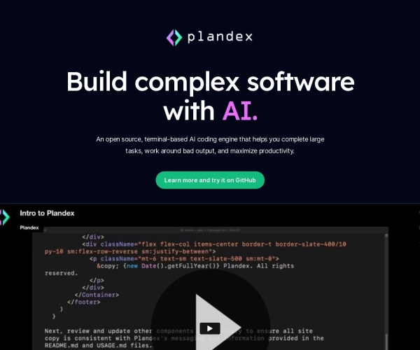 Plandex 页面预览