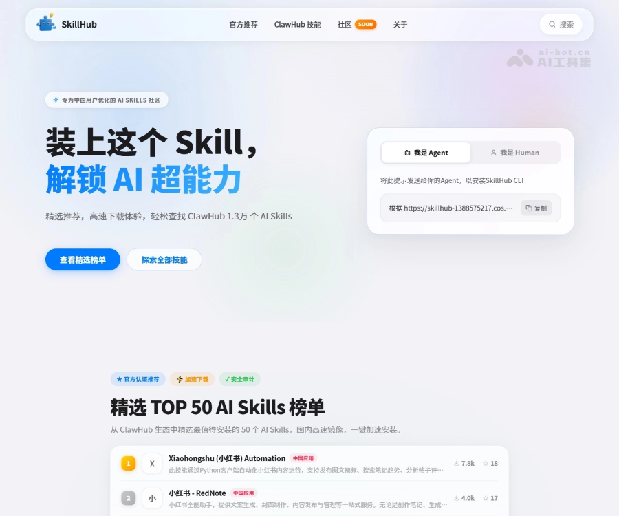 SkillHub 页面预览