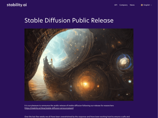 Stable Diffusion 页面预览