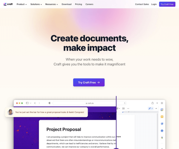 Craft AI Assistant 页面预览