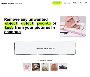 Cleanup.pictures 页面预览