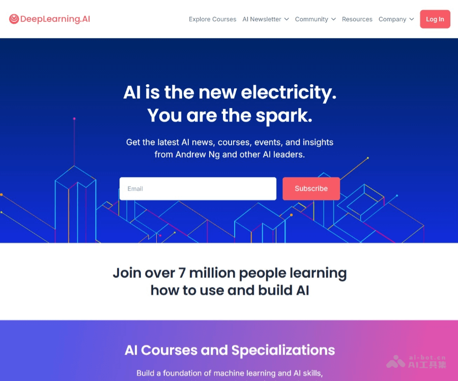DeepLearning.AI 页面预览