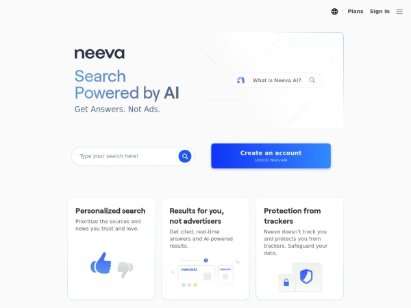 Neeva 页面预览