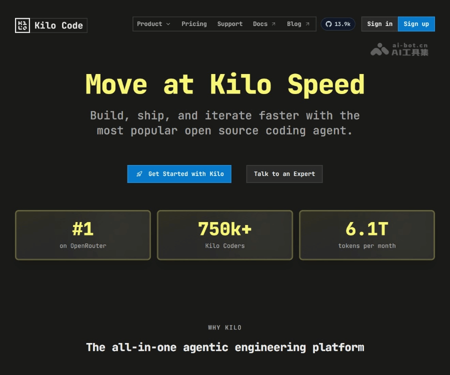 Kilo Code 页面预览