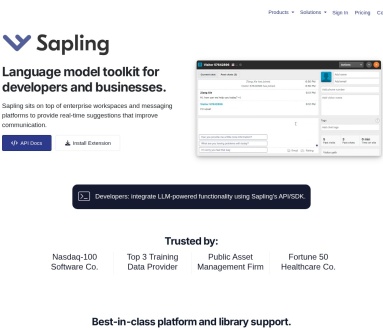 Sapling AI Content Detector 页面预览