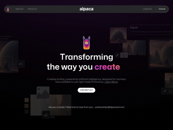 Alpaca 页面预览