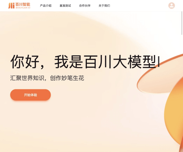 百川大模型 页面预览