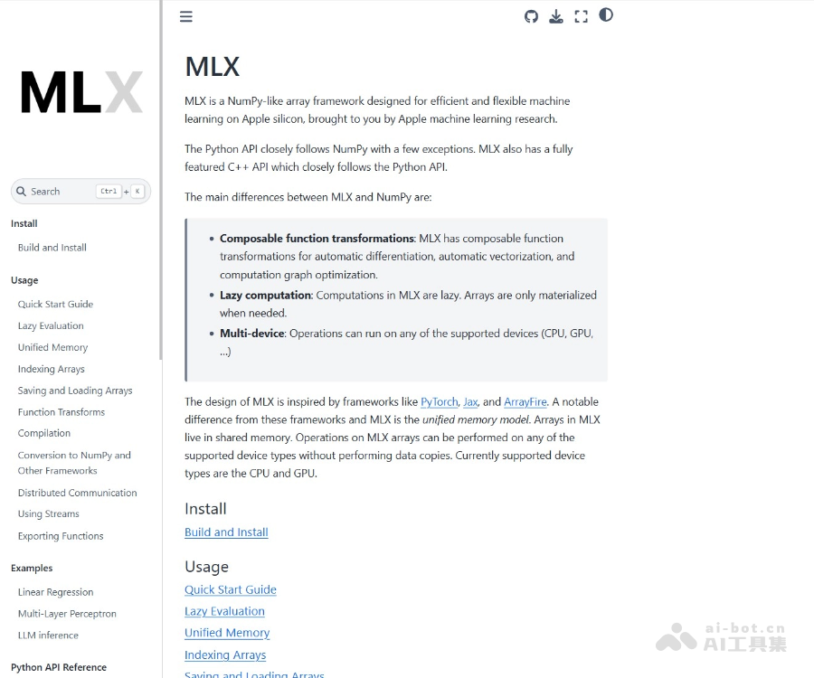 MLX 页面预览